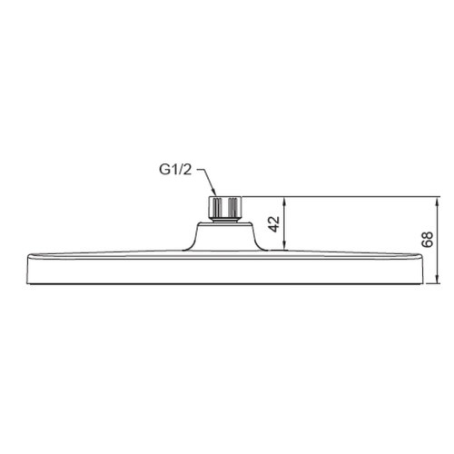 Лійка для душу стельова KOER KP-0402-01-OH, 310x200мм (Колір хром) (KR4984)