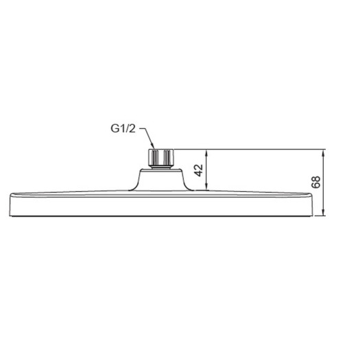 Лійка для душу стельова KOER KP-0402-05-OH, 310x200 мм (Колір чорний) (KR4986)