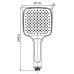 Лійка для душу KOER KP-0402-03, 3 функції (Колір білий) (KR4987)