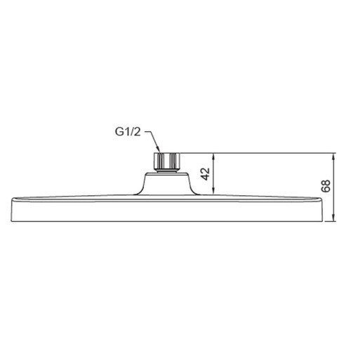 Лейка для душа потолочная KOER KP-0402-03-OH, 310x200 мм (Цвет белый) (KR4988)