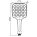 Лейка для душа KOER KP-0402-07, 3 функции (Цвет графит) (KR4989)