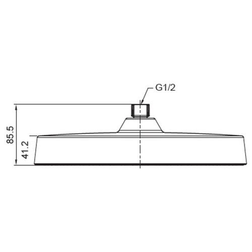 Лейка для душа потолочная KOER KP-0403-05-OH, 300 мм (Цвет черный) (KR4994)