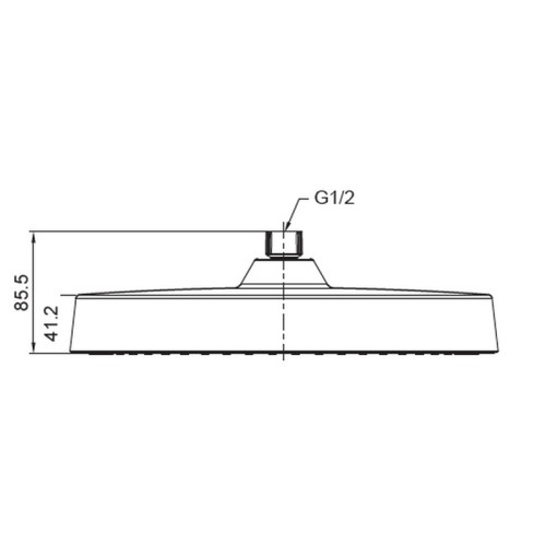 Лійка для душу стельова KOER KP-0403-03-OH, 300 мм (Колір білий) (KR4996)