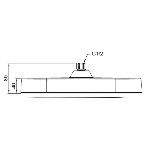 Лійка для душу стельова KOER KP-0404-01-OH, 325x200 мм (Колір хром) (KR5000)