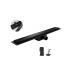 Душовий трап із нержавіючої сталі Koer FD08-70x500-Glass Black 70x500мм зі скла. панеллю (KR5139)