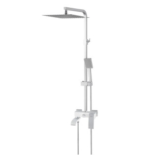 Душова колона із змішувачем KOER KB-56007-04, 3 функції (Колір хром+білий) (KR5159)