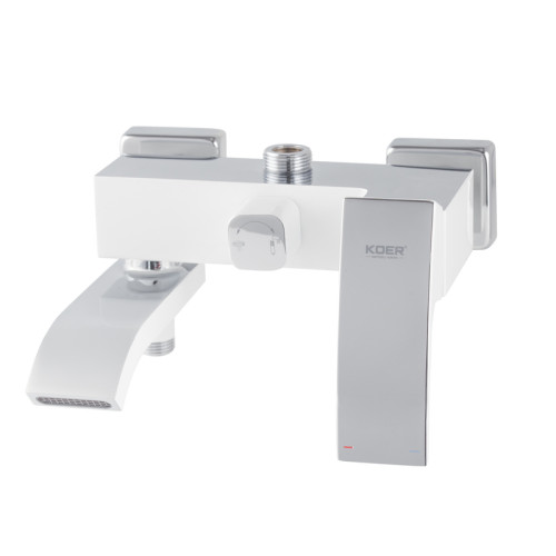 Душова колона із змішувачем KOER KB-56007-04, 3 функції (Колір хром+білий) (KR5159)