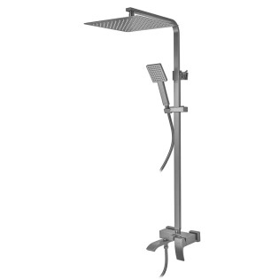Душевая колонна со смесителем KOER KB-56007-07, 3 функции (Цвет графит) (KR5160)