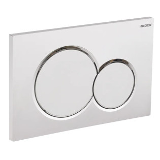 Панель змиву Koer KT-0601-01 240x160x10mm пластикова, кнопка кругла (колір хром) (KR5174)