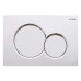 Панель смыва Koer KT-0601-01 240x160x10mm пластиковая, кнопка круглая (цвет хром) (KR5174)