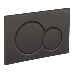 Панель змиву Koer KT-0601-05 240x160x10mm пластикова, кнопка кругла (колір чорний матовий) (KR5176)