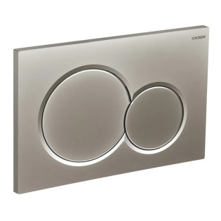Панель змиву Koer KT-0601-14 240x160x10mm пластикова, кнопка кругла (колір сатин) (KR5177)