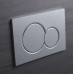 Панель змиву KOER KT-0601-14 240x160x10mm пластикова, кнопка кругла (колір сатин) (KR5177)