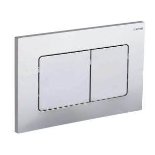 Панель змиву Koer KT-0602-01 240x160x10mm пластикова, квадратна кнопка (колір хром) (KR5178)