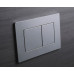 Панель змиву Koer KT-0602-01 240x160x10mm пластикова, квадратна кнопка (колір хром) (KR5178)