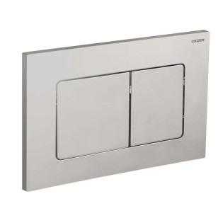 Панель змиву Koer KT-0602-02 240x160x10mm з нержавіючої сталі, квадратна кнопка SUS304 (KR5179)
