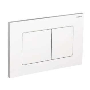 Панель змиву Koer KT-0602-03 240x160x10mm пластикова, квадратна кнопка (колір білий) (KR5180)