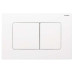 Панель змиву Koer KT-0602-03 240x160x10mm пластикова, квадратна кнопка (колір білий) (KR5180)