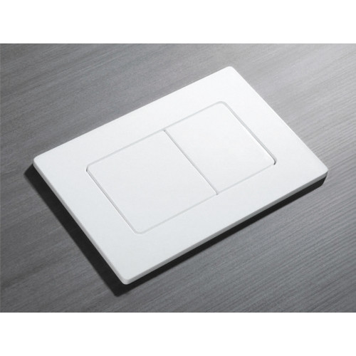 Панель змиву KOER KT-0602-03 240x160x10mm пластикова, кнопка квадратна (колір білий) (KR5180)