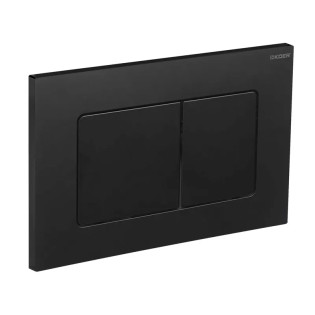 Панель змиву Koer KT-0602-05 240x160x10mm пластикова, квадратна кнопка (колір чорний матовий) (KR5181)