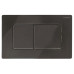 Панель змиву Koer KT-0602-16 240x160x10mm пластикова, кнопка квадратна (колір чорний глянсовий) (KR5182)