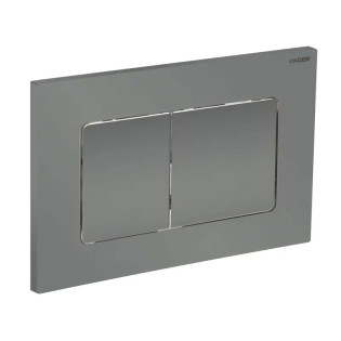 Панель змиву Koer KT-0602-07 240x160x10mm пластикова, квадратна кнопка (колір графіт) (KR5183)