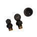Комплект для підключення радіатора Koer SET-24.Black - 1/2'' кутовий з термоголовкою (KR5283)
