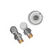 Комплект для підключення радіатора Koer SET-23 - 1/2'' кутовий з термоголовкою, кликове кріплення (KR5284)