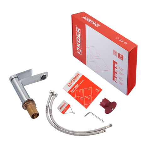 Змішувач для умивальника KOER KB-10028-01 (Колір хром) (KR5289)