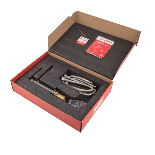 Змішувач для умивальника KOER KB-10028-07 (Колір графіт) (KR5292)