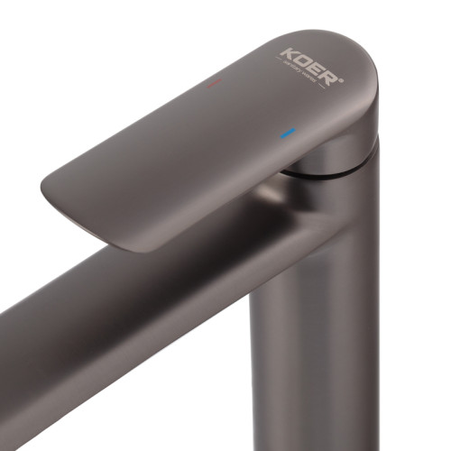 Змішувач для умивальника високий KOER KB-11028-07 (Колір графіт) (KR5296)