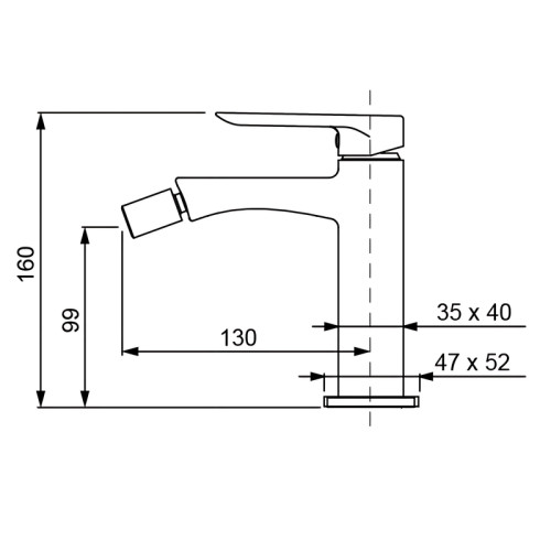 Змішувач для біде KOER KB-20028-07 (Колір графіт) (KR5304) (KR5304)