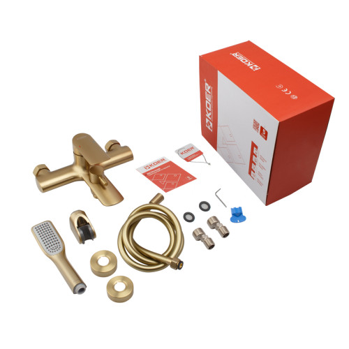 Смеситель для ванны с коротким изливом KOER KB-40028-12 (Цвет матовое золото) (KR5307)