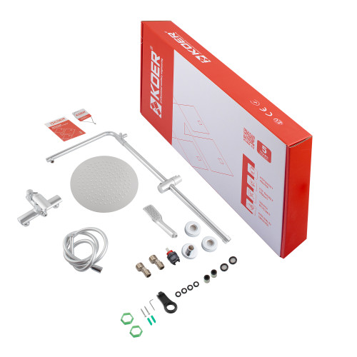 Душова колона із змішувачем KOER KB-52028-01, 2 функції (Колір хром) (KR5309)