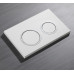 Панель змиву KOER KT-0605-03 220x140x12mm пластикова, кнопка кругла (колір білий) (KR5316)