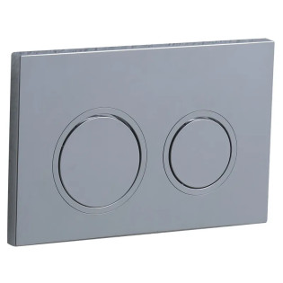 Панель змиву Koer KT-0605-01 220x140x12mm пластикова, кнопка кругла (колір хром) (KR5317)