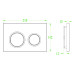 Панель змиву Koer KT-0605-01 220x140x12mm пластикова, кнопка кругла (колір хром) (KR5317)
