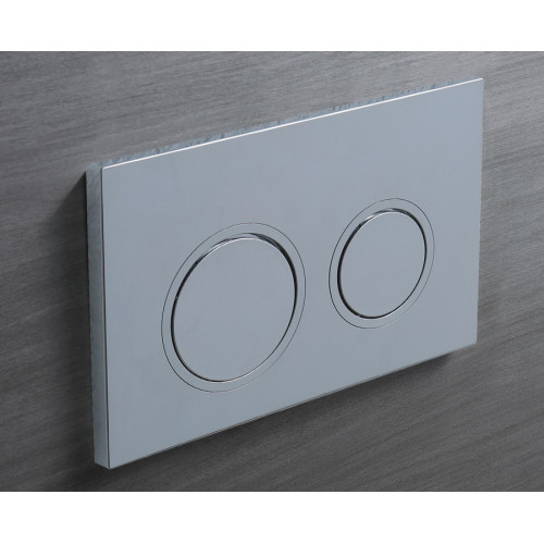 Панель змиву Koer KT-0605-01 220x140x12mm пластикова, кнопка кругла (колір хром) (KR5317)
