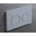 Панель змиву Koer KT-0605-01 220x140x12mm пластикова, кнопка кругла (колір хром) (KR5317)