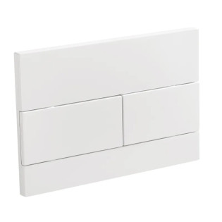 Панель змиву Koer KT-0603-03 240x160x10mm пластикова, кнопка лінійна (колір білий) (KR5318)