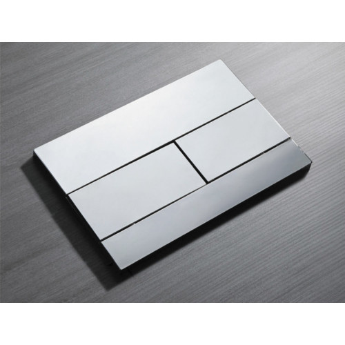 Панель змиву KOER KT-0603-01 240x160x10mm пластикова, кнопка лінійна (колір хром) (KR5319)