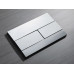 Панель змиву KOER KT-0603-01 240x160x10mm пластикова, кнопка лінійна (колір хром) (KR5319)