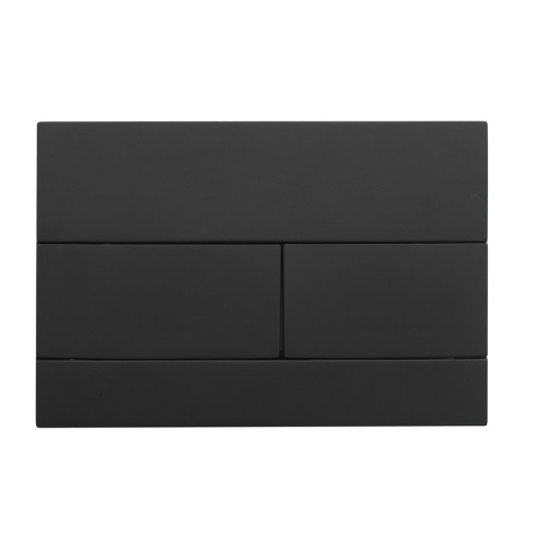 Панель змиву Koer KT-0603-05 240x160x10mm пластикова, кнопка лінійна (колір чорний матовий) (KR5320)