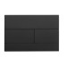 Панель змиву Koer KT-0603-05 240x160x10mm пластикова, кнопка лінійна (колір чорний матовий) (KR5320)