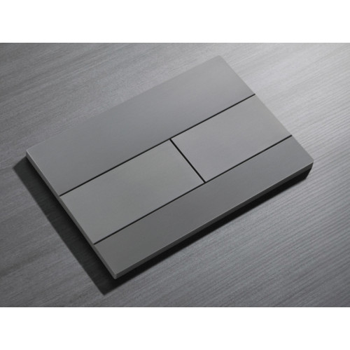 Панель змиву KOER KT-0603-07 240x160x10mm пластикова, кнопка лінійна (колір графіт) (KR5321)