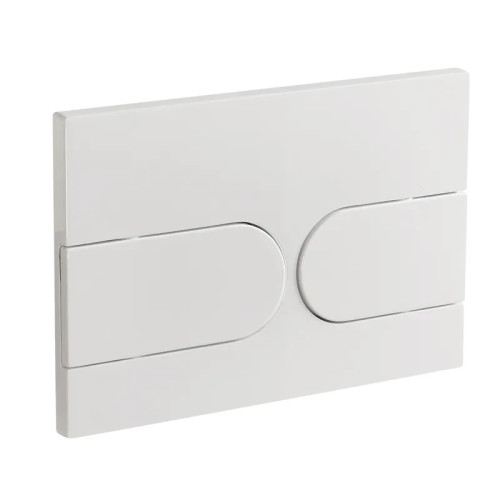 Панель змиву Koer KT-0604-03 240x160x10mm пластикова, закруглена кнопка (колір білий) (KR5322)