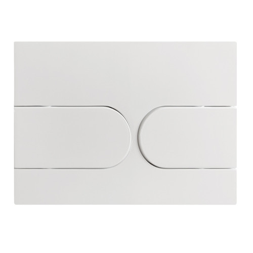 Панель змиву KOER KT-0604-03 240x160x10mm пластикова, кнопка закруглена (колір білий) (KR5322)
