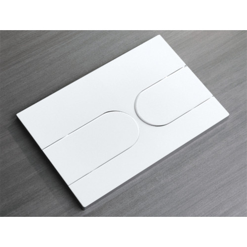 Панель змиву KOER KT-0604-03 240x160x10mm пластикова, кнопка закруглена (колір білий) (KR5322)