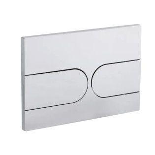 Панель змиву Koer KT-0604-01 240x160x10mm пластикова, закруглена кнопка (колір хром) (KR5323)