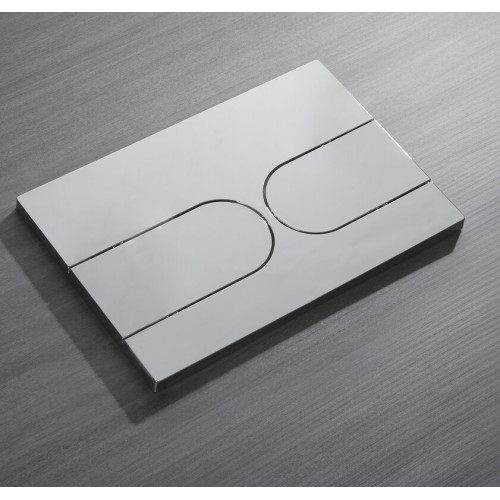 Панель змиву KOER KT-0604-01 240x160x10mm пластикова, кнопка закруглена (колір хром) (KR5323)
